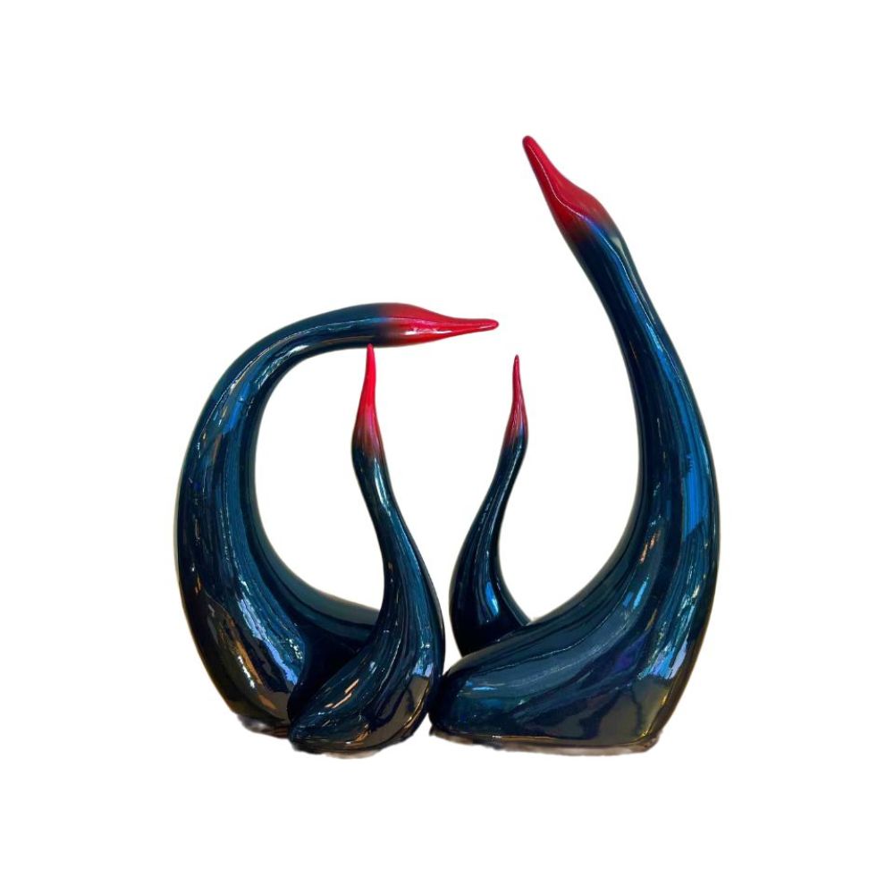 مجسمه دکوری 4 تکه قوهای آوازخوان خانواده حواصیل