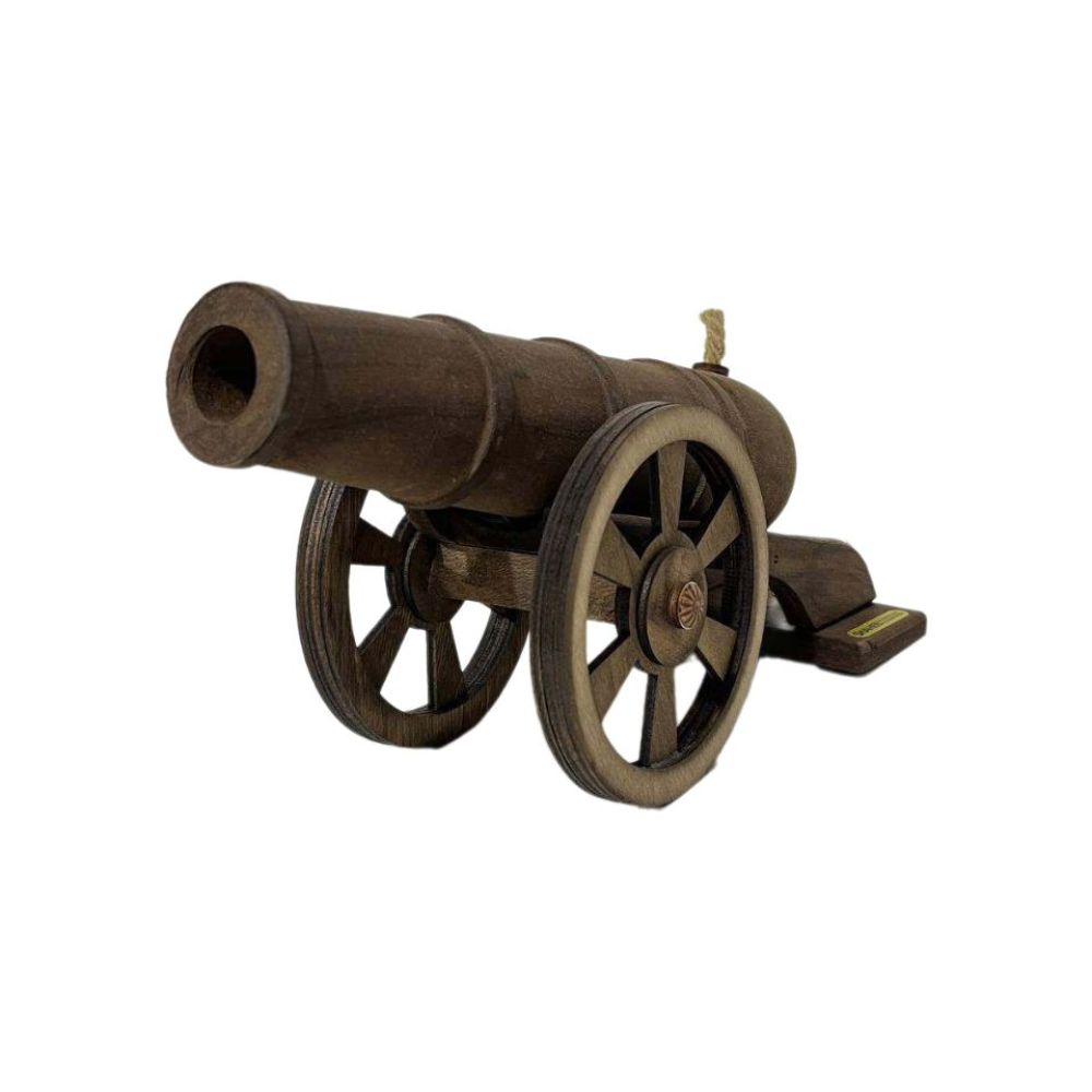 مجسمه رومیزی چوبی توپخانه کلاسیک قجری 25 سانت
