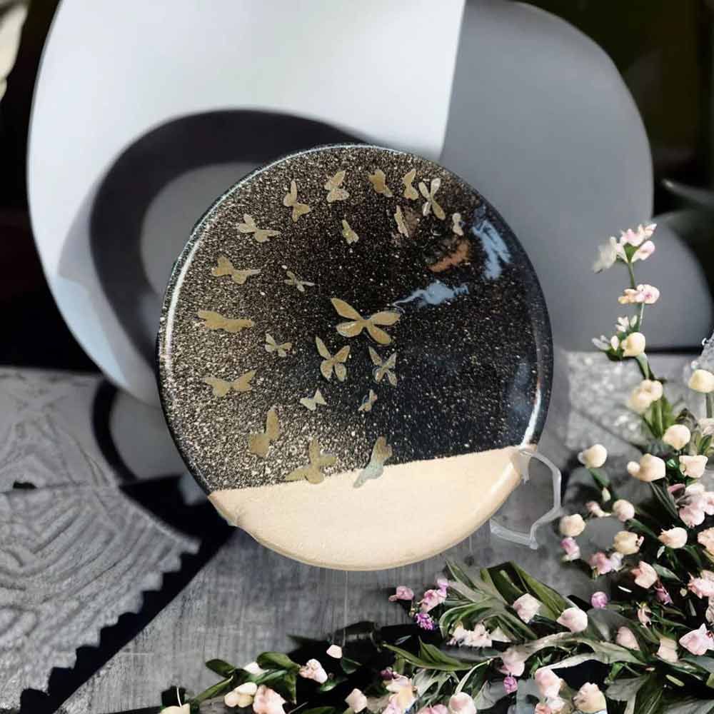 بشقاب دیوارکوب چینی رقص پروانه ها