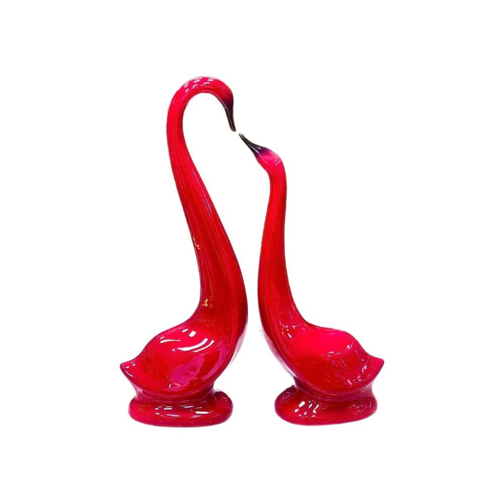 مجسمه کادویی شیک و سرامیکی 2 تکه قو های عاشق