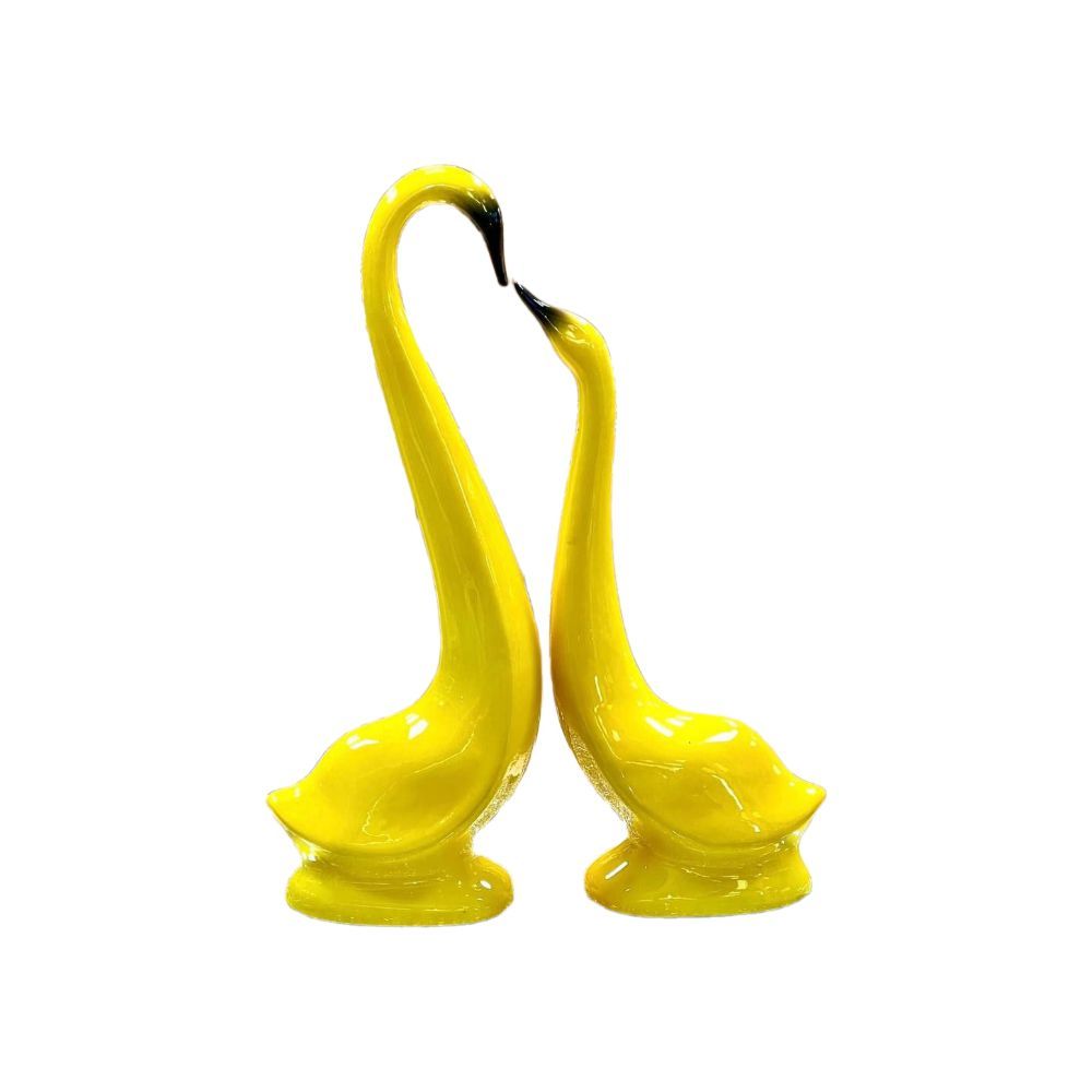 مجسمه کادویی شیک و سرامیکی 2 تکه قو های عاشق