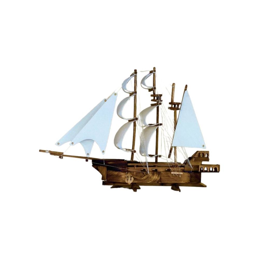 کشتی چوبی دکوری مارکوپولو ، سایز بزرگ 82 سانت