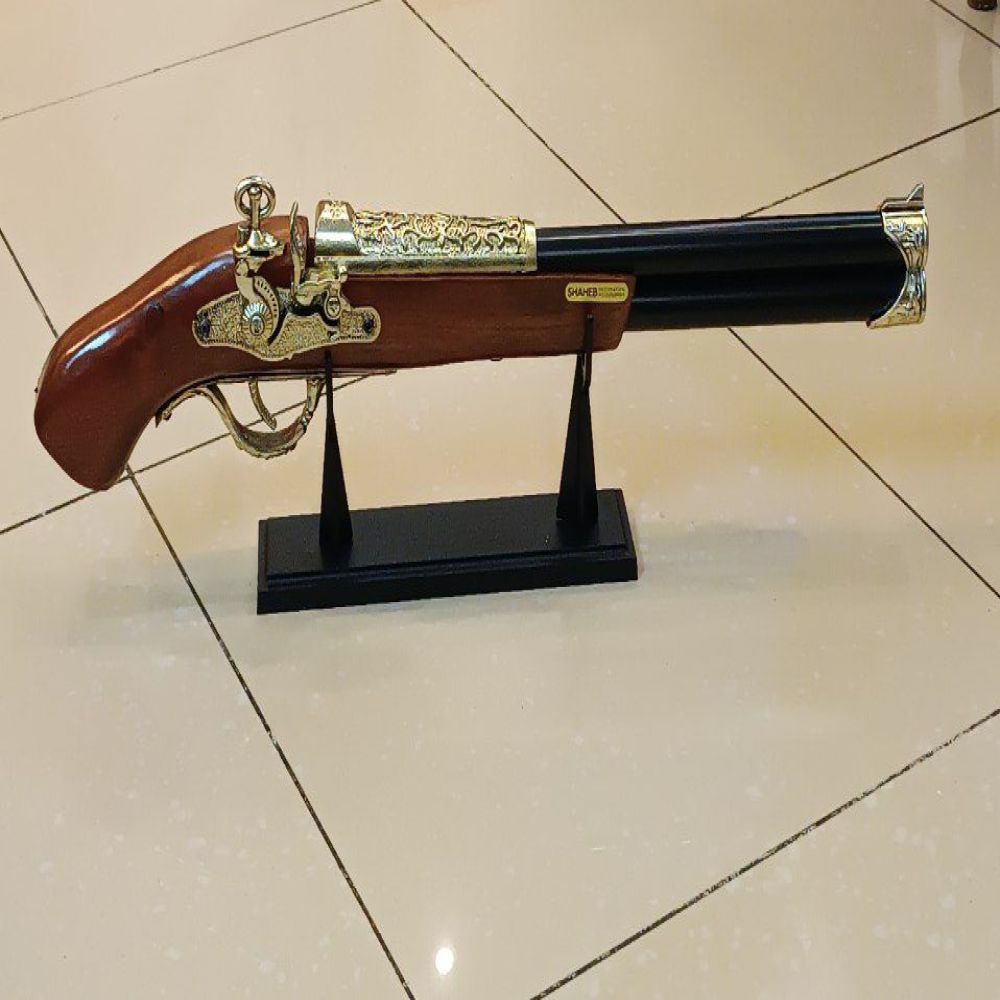 تفنگ کلاسیک دکوری رومیزی مدل تپانچه 50Cm