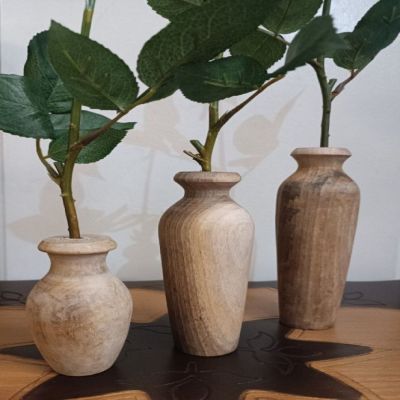گلدان چوبی 3 سایز ماکان